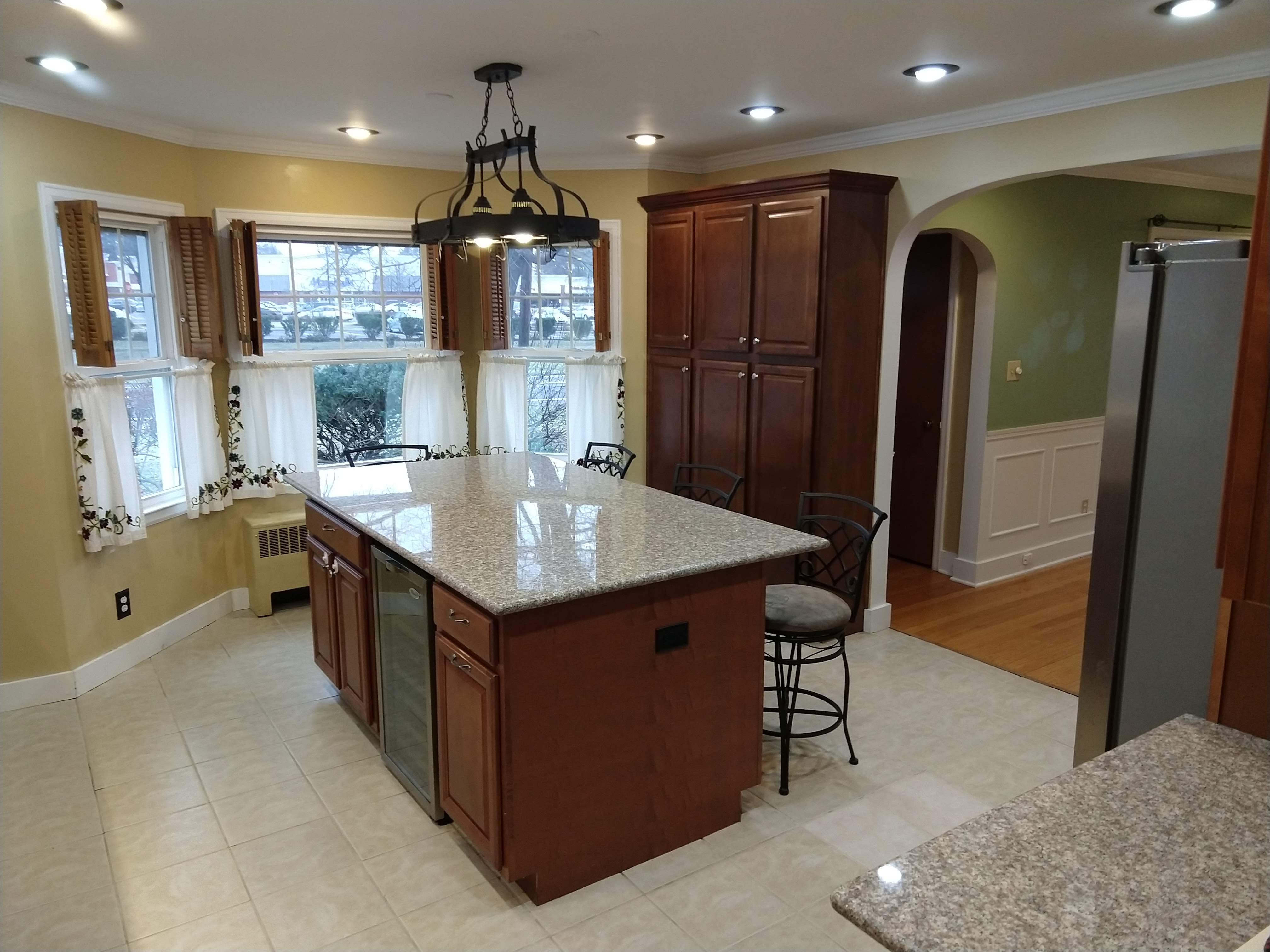 Kitchen with wine fridge